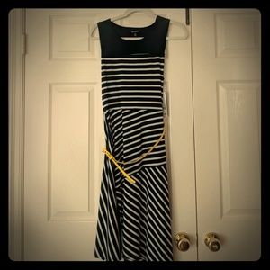 Black and White Striped Dress